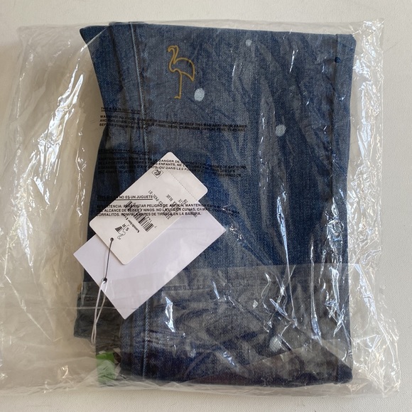 (B52) Free People x Sandrine Rose Straight Fit, Polka Blue, Size 28, NWT - Picture 14 of 14